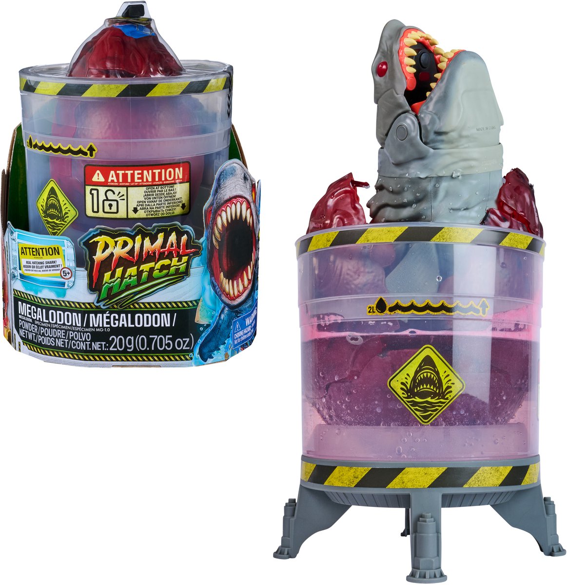 Spin master primal hatch - megalodon broedei haaienspeeltje interactief haaienspeelgoed