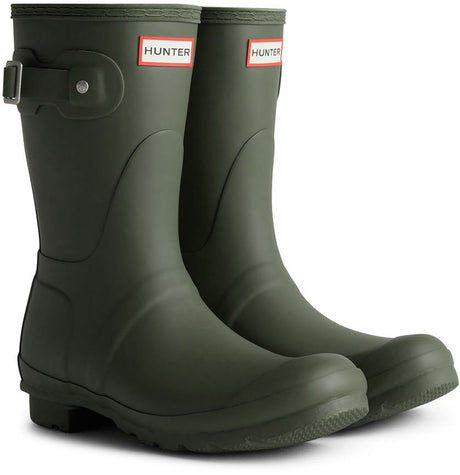 Hunter bottes de pluie pour femmes originales courtes - vert