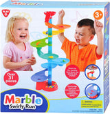 Jouet de piste de marbre Playgo Play avec plates-formes rondes - 31 pièces - coloré.