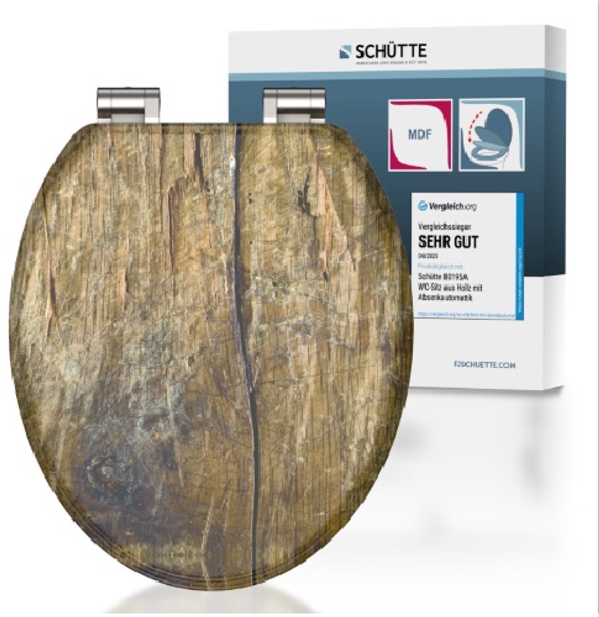 Schütte toilet de toilette bois massif mdf marron