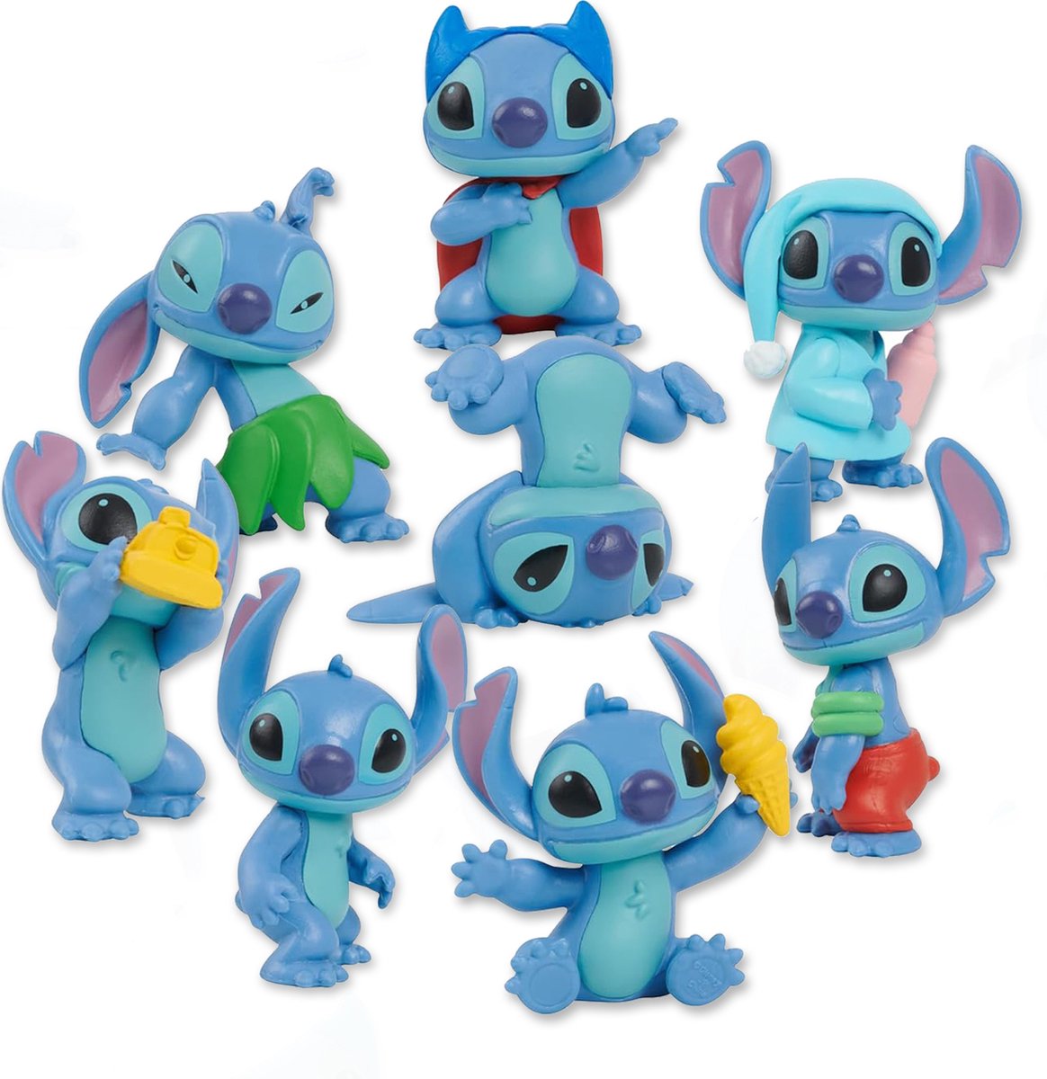 Disney Stitch - lot de 8 figurines de jeu