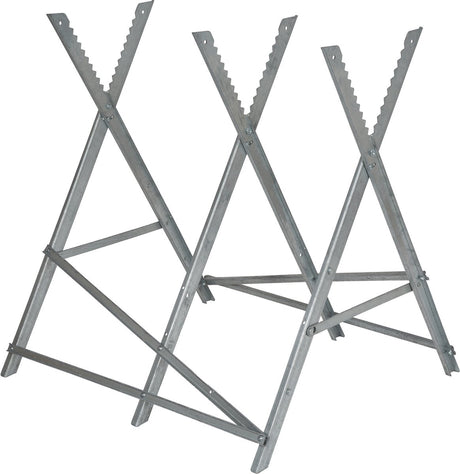 Chevalet Einhell - max. charge : 200 kg - longueur : env. 80 cm - pliable - max. diamètre des bûches : ø30 cm - 3 hauteurs de travail : 60, 64 et 68 cm