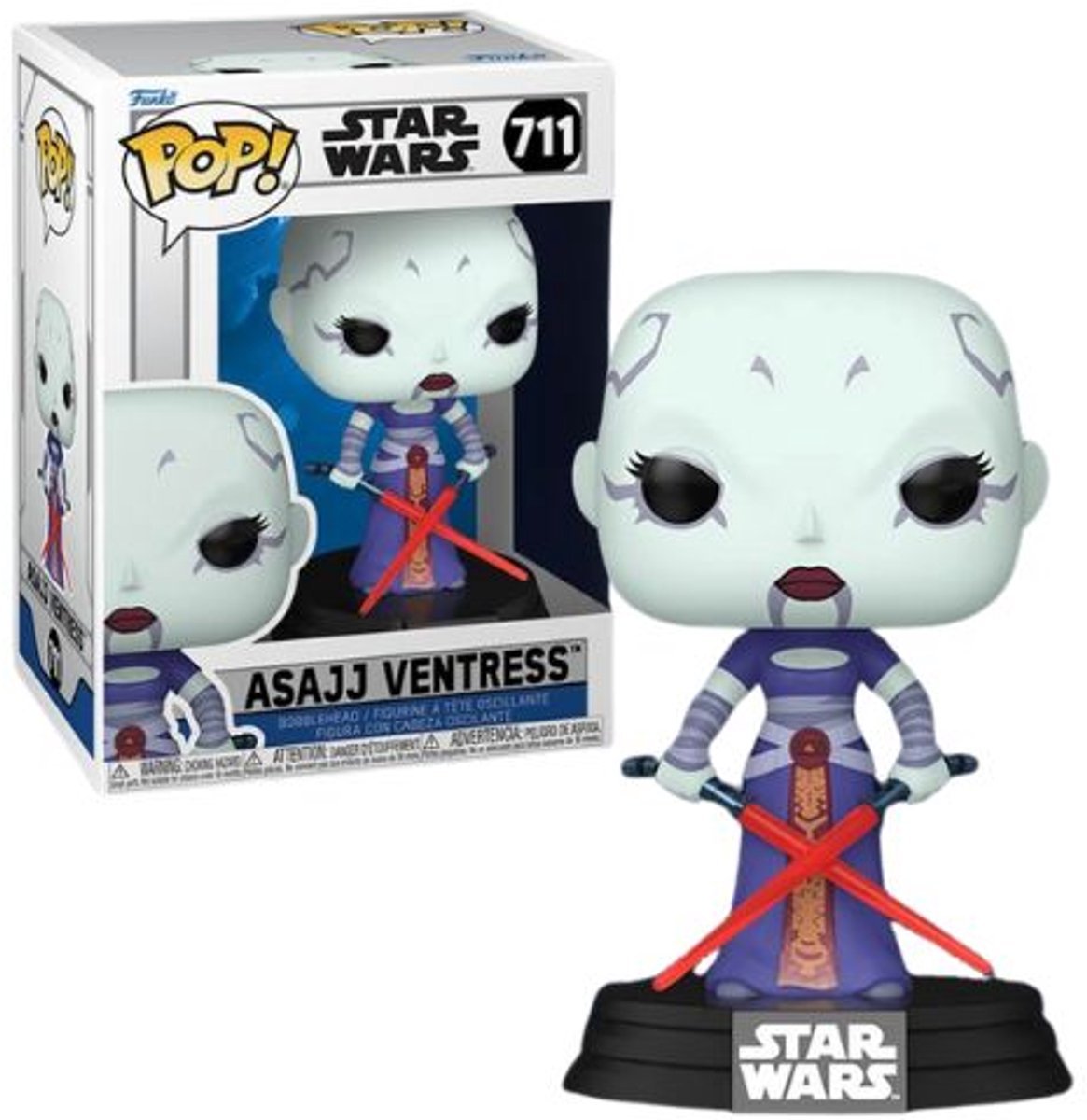 Funko Star Wars Asajj Ventress Figurine en vinyle 711 unisexe Pop! - neutre - standard