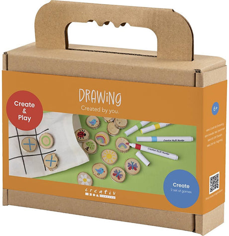 Société créative https : www.cchobby.nl mini-hobbyset-drawing-memory-game-and- three-in-a-row-diverse-colors-1-box