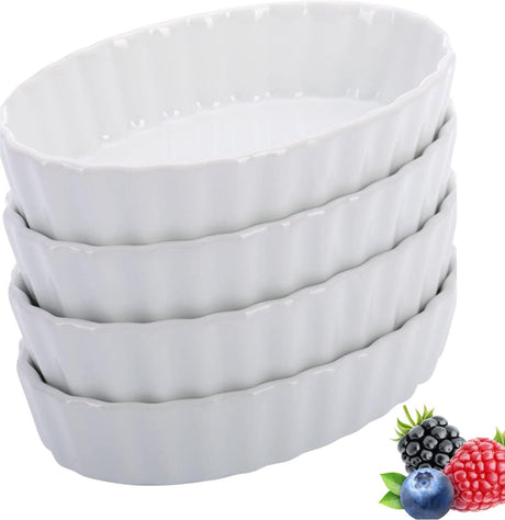 Westmark plats ovales 4 pièces blanc