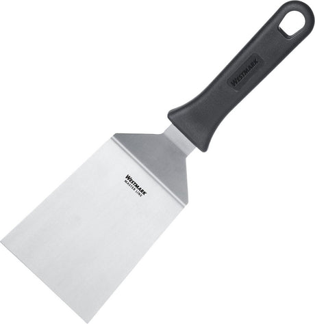 Spatule à grill Westmark, courbée, rigide, fermée, lame : 9 x 11,5 cm, longueur : 29 cm, plastique inox, master line, noir argent, 13442270