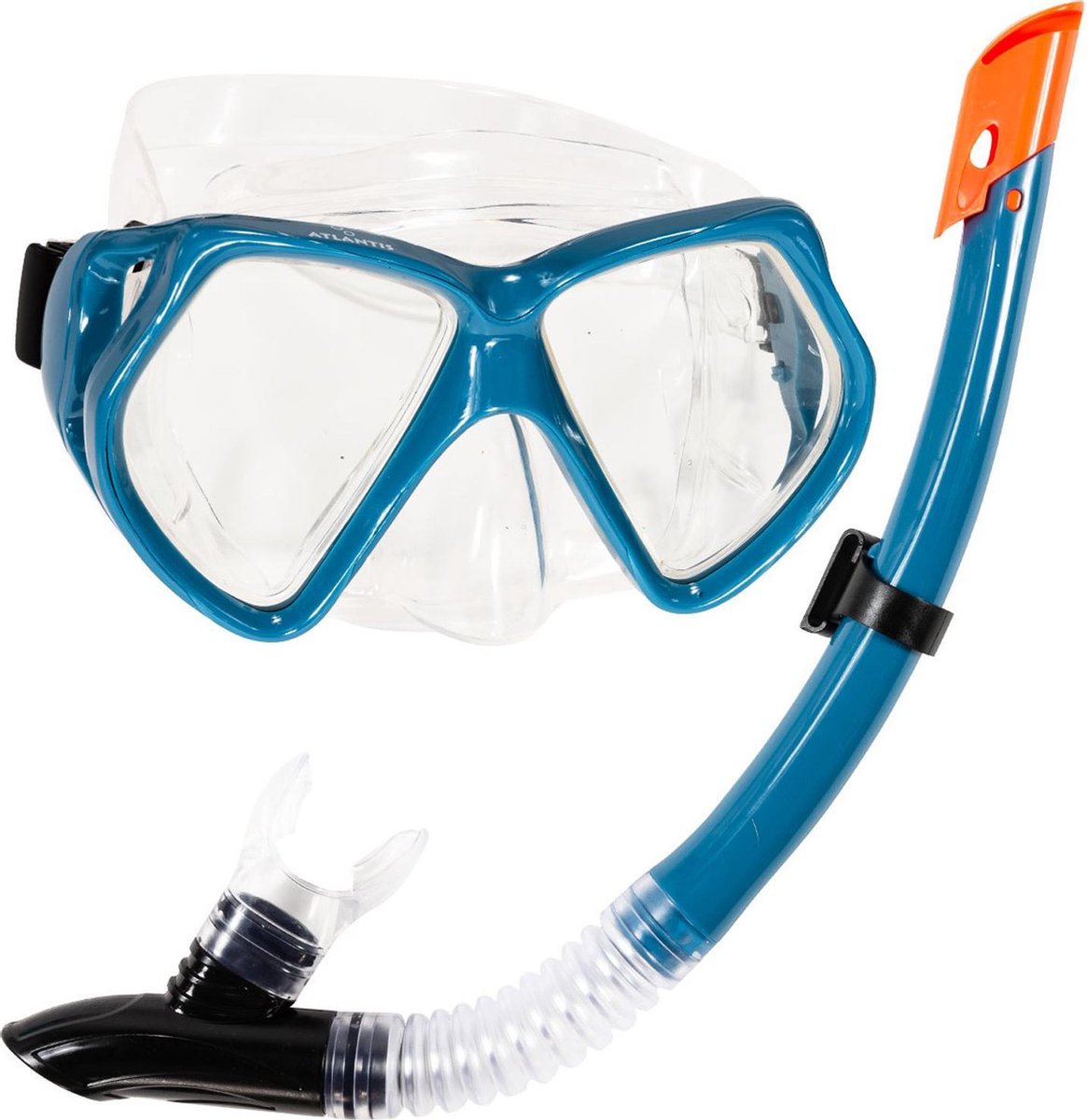 Atlantis andros combo - ensemble tuba - lunettes de plongée - tuba - adultes - bleu pétrole
