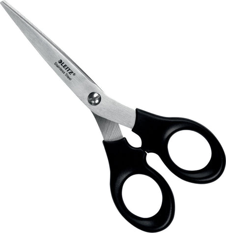 Ciseaux Leitz en acier inoxydable - 165 mm - manche ergonomique - noir
