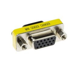 Adaptateur D-sub 15 broches femelle vers 15 broches femelle act ab9065 argent