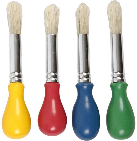 Société créative https : www.ccobby.nl pinceaux pour enfants-l-11-5-cm-d-13-mm-b-11-mm-round-4-piece-1-box