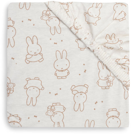Jollein hoeslaken jersey 70 75x140 150cm miffy moments light terra