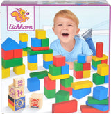 Blocs de bois colorés Eichhorn heros 50 pièces