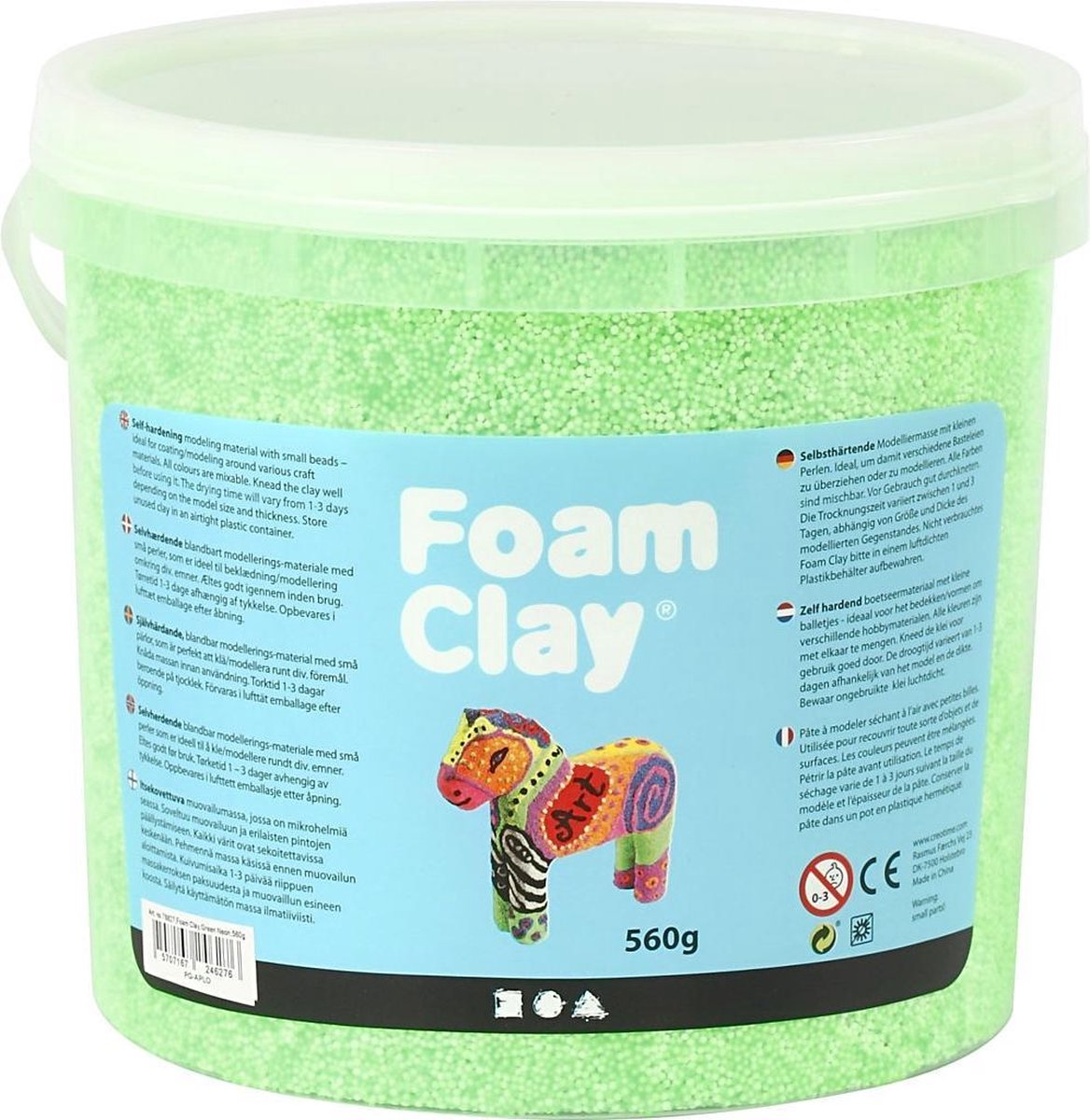 Argile mousse https: www.cchobby.nl foam-clayr-neon-green-560-gr-1-bucket