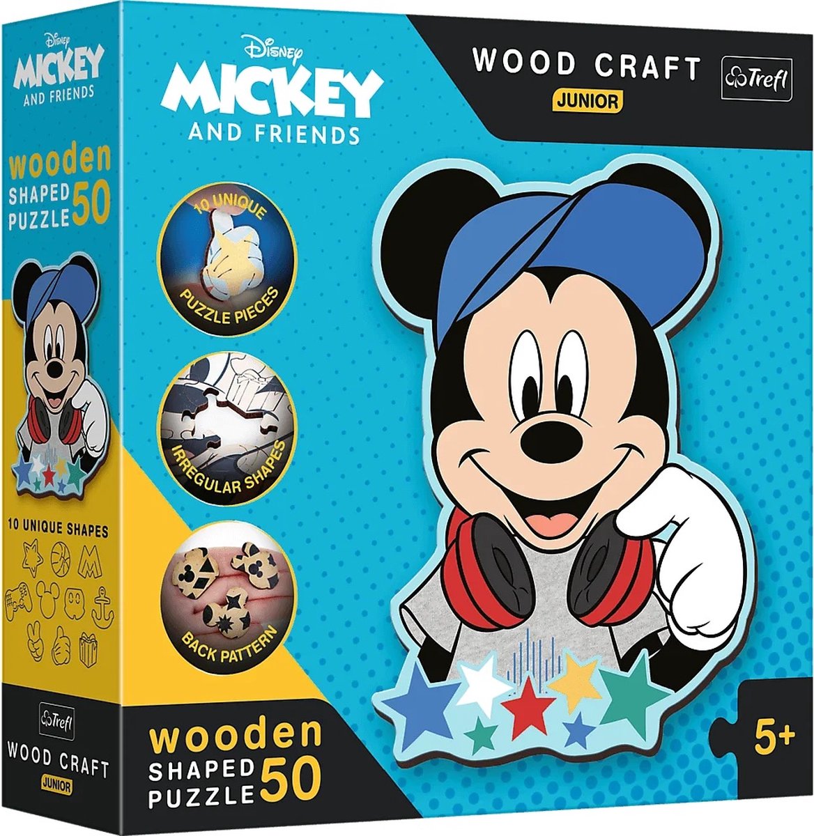 Trefl puzzle en bois junior Disney Mickey Mouse et ses amis FSC durable.