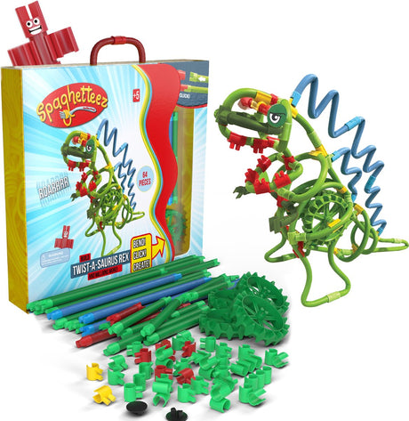 Tiges de construction flexibles Clics spaghettiez twist-a-saurus rex, 64 pcs.