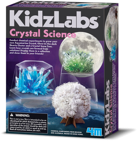4m wetenschap en spel - groei je eigen kristallen - geologie - kidzlabs - 14 jaar