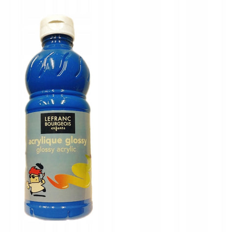 Lefranc bourgeois peinture acrylique lefranc brillante 500ml - cyan (bleu primaire) 063