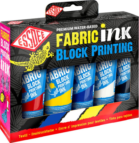 Essdee bloc de tissu encre d'impression couleurs primaires 5 pièces