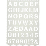 Gabarit d'entreprise Creativ, lettres et chiffres, h : 25 mm, feuille 21x29 cm, 1 pièce