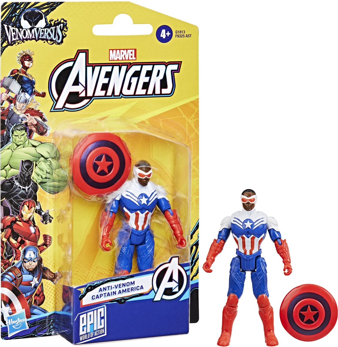 Marvel avengers figurine 10 cm venin capitaine amérique | 3 pièces