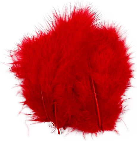 Creativ company creotime plumes de dinde 5-12 cm rouge 15 pièces