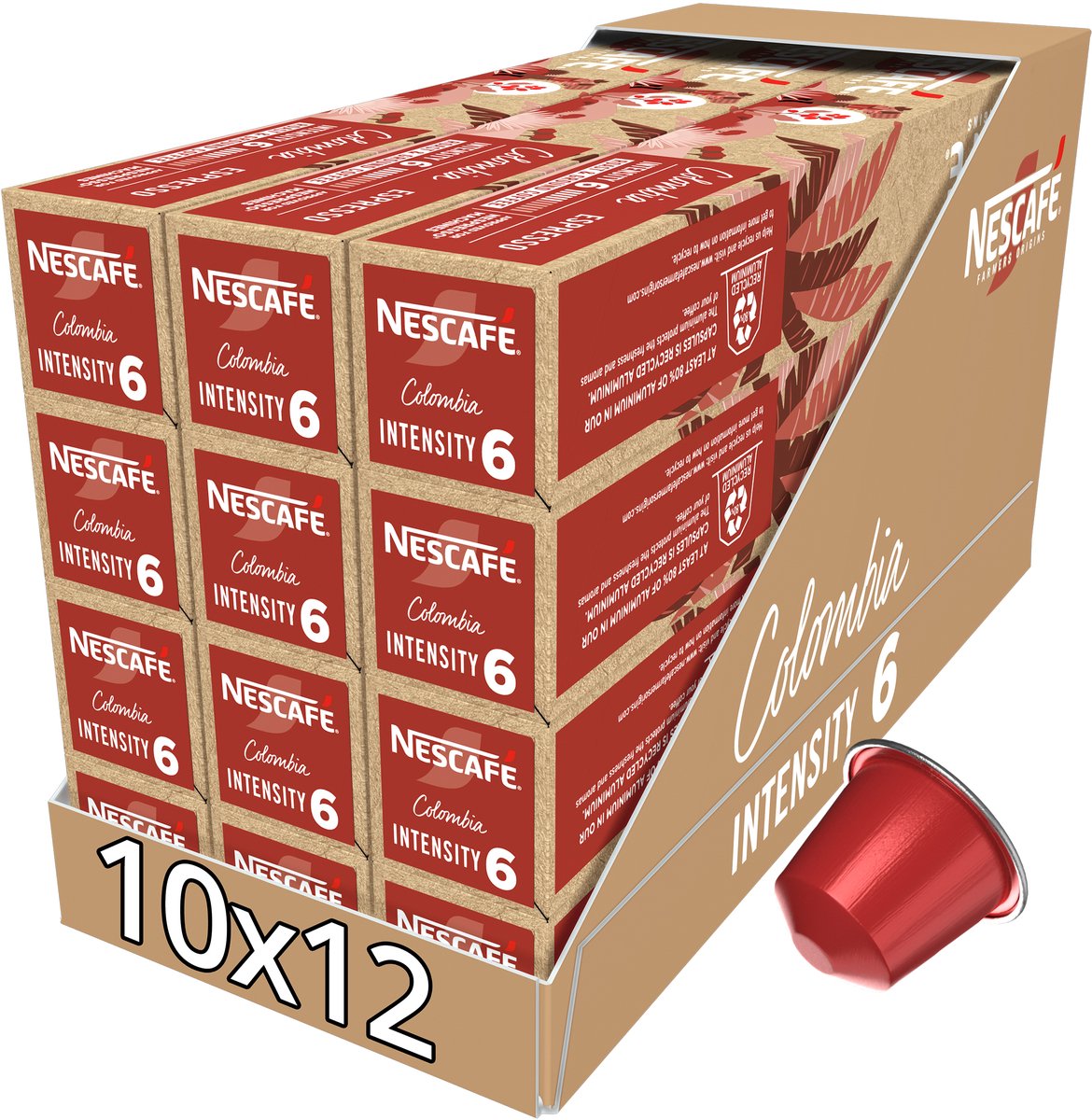 Nescafé farmers origins colombia capsules compatibles nespresso - 10 tasses à café x 12 boîtes
