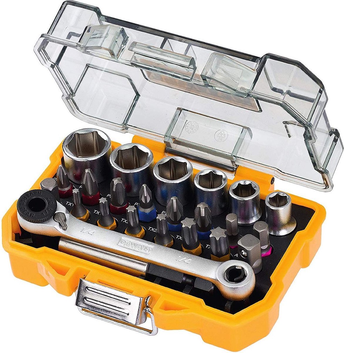 Dewalt dt71516-qz jeu d'embouts et de douilles 24 pièces avec cliquet