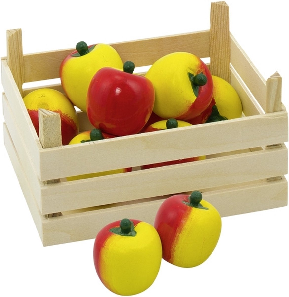 Pommes en bois Goki en boîte, 10 pcs.