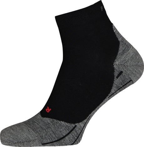 Falke ru4 chaussettes de course courtes en coton anti-ampoules en matériau fonctionnel femme noir - taille 35-36
