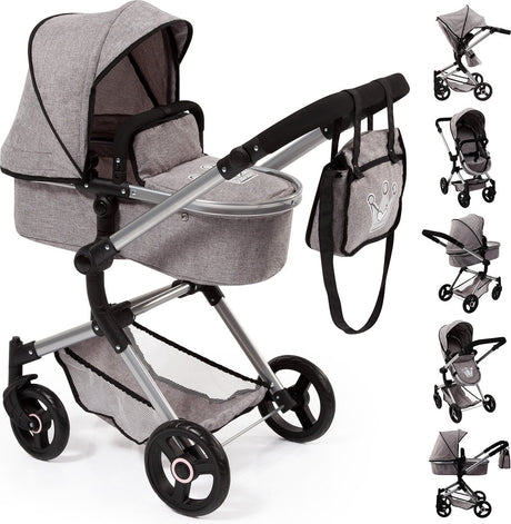 Bayer design - landau combiné pour poupée neo vario - gris