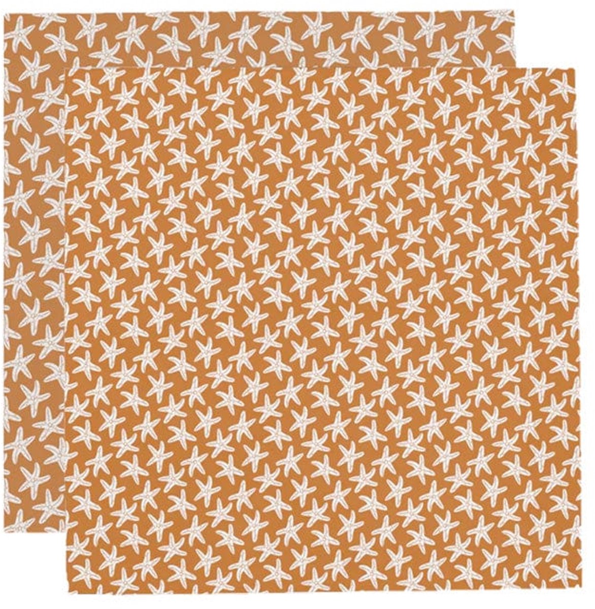 Étoile de mer | chiffons hydrophiles orange 110 x 110 cm - 2 pièces