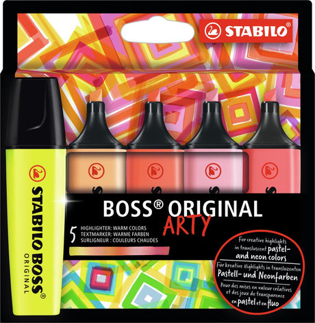 Stabilo boss original - surligneur - qualité supérieure - étui de 5 couleurs