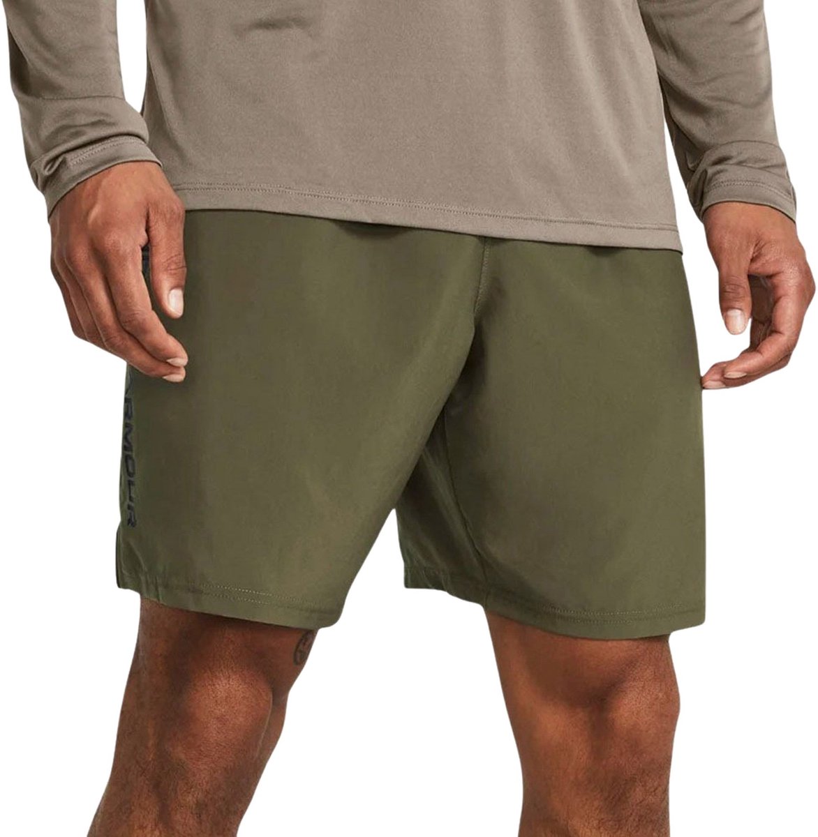 Under armour ua woven wdmk shorts heren sportbroek - groen - maat s