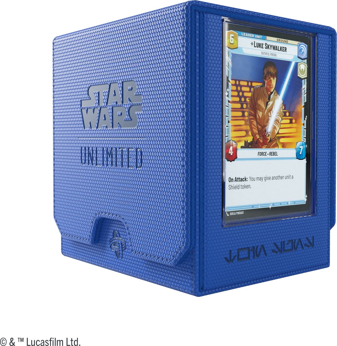 Gamegenic star wars unlimited twin suns deck pod bleu - deckbox - tokenbox - pour star wars unlimited -