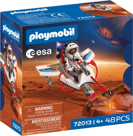 Playmobil espace planeur spatial esa | astronaute - véhicule volant avec fonction de tir et bras de préhension | exploration spatiale en crèche | ensemble de jouets de haute qualité | amusant pour les enfants à partir de 4 ans | 72013