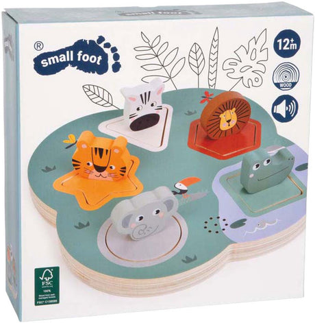 Small foot - puzzle safari en bois avec sons d'animaux 3D