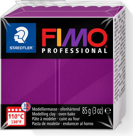 Fimo professionnel - bloc de pâte à modeler professionnelle durcissant au four 85 g - violette