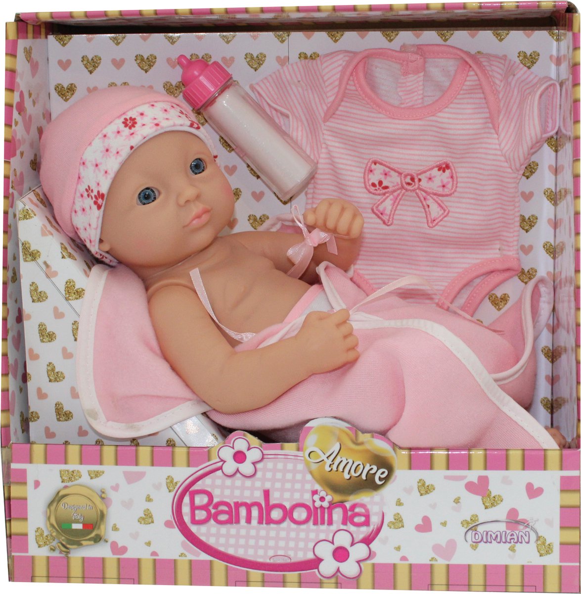 Poupée Dimian nouveau-né avec accessoires - amore - 34 cm.
