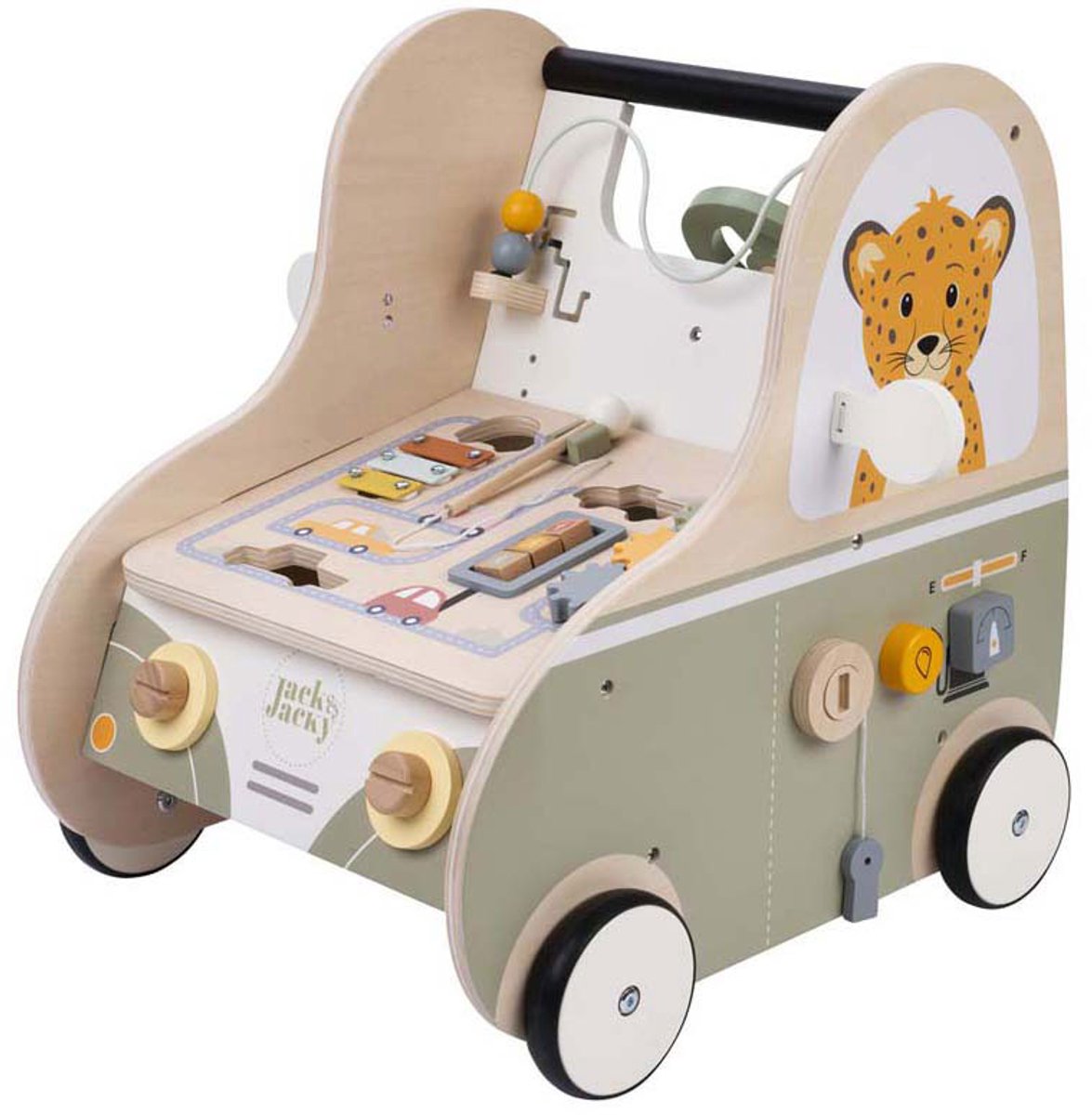 Cric de voiture déambulateur en bois Jacky