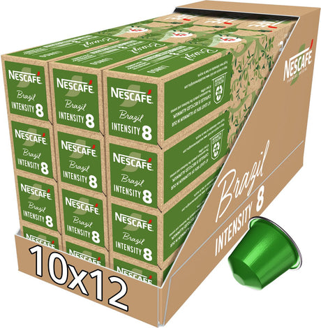 Nescafé farmer origins brésil capsules compatibles nespresso - 10 tasses à café x 12 boîtes