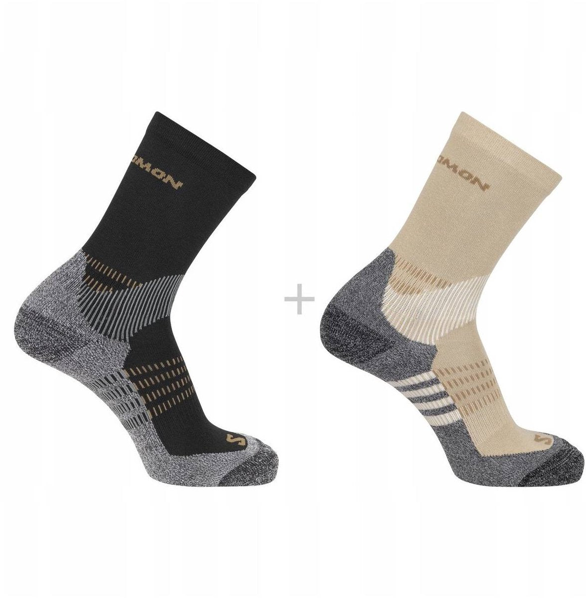 Salomon - x ultra access crew chaussettes | Paquet de 2 | chaussettes | taille l 42-44 - noir sable
