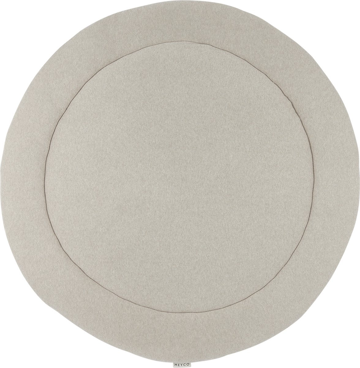 Couverture de parc basique en tricot pour bébé Meyco ronde - sable mélangé - ⌀95cm