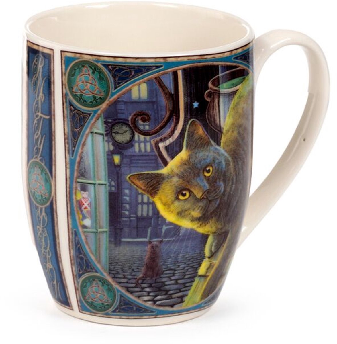 Tasse en porcelaine de chat de chaudron rouillé de Lisa Parker