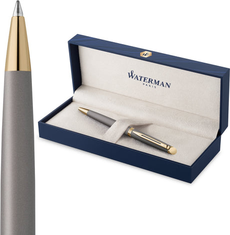 Stylo à bille Waterman hémisphère | la version subtile | gris pierre | point moyen | avec coffret cadeau