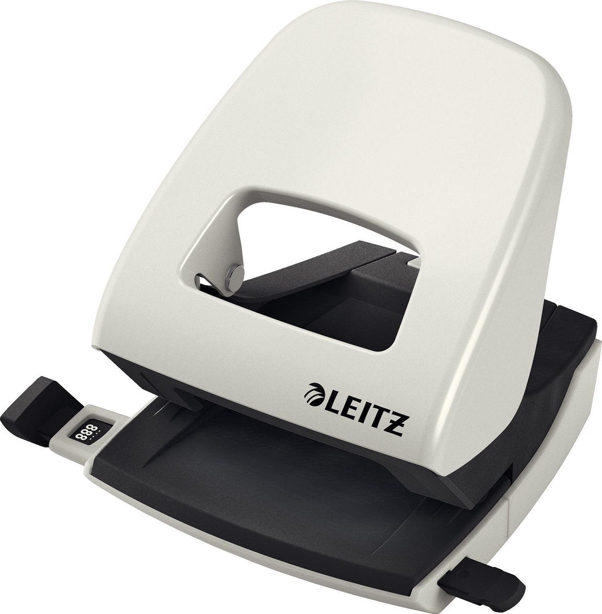 Perforatrice de bureau en métal Leitz nexxt - perfore jusqu'à 30 feuilles - pour dossiers et classeurs à anneaux - gris