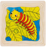 Puzzle Goki : papillon 20x20x1,5cm, 4 couches, 44 pièces, bois, 3+
