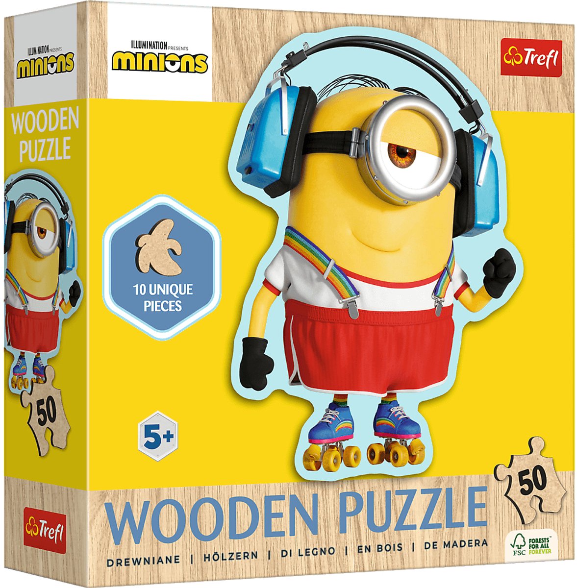 Pic trefl puzzle en bois minions 50 pièces - desable me 4 fsc.