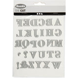 Creativ company matrice de découpe, alphabet, taille 2x1,5-2,5 cm, 1 pièce
