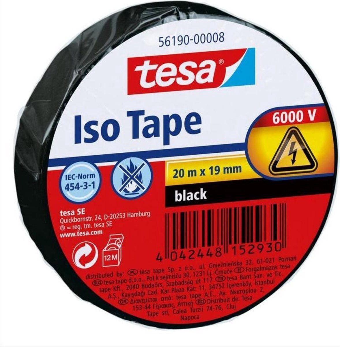 Tesa 2 mètres de ruban anti-fuite imperméable super résistant - noir