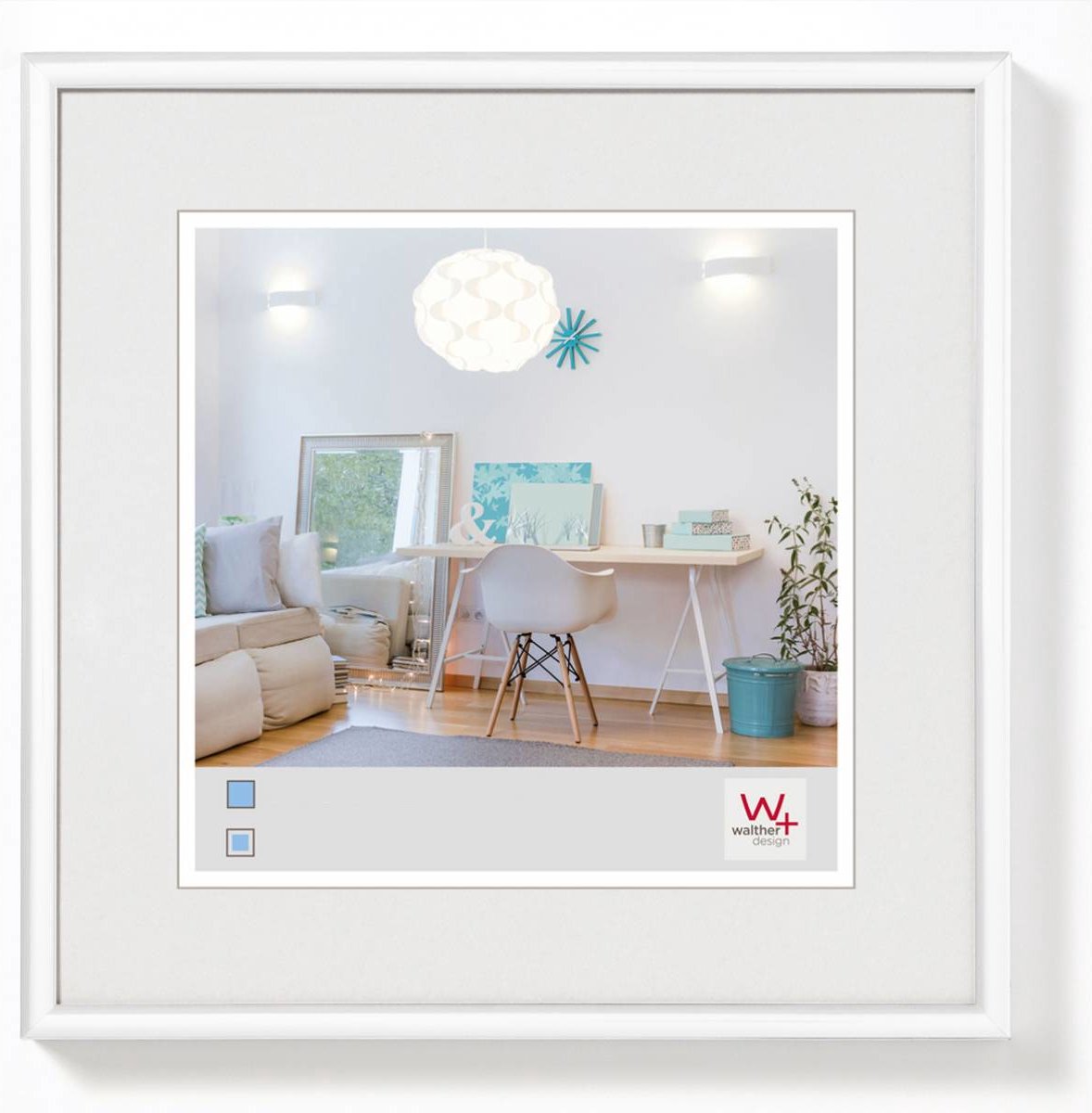Walther new lifestyle - cadre en plastique - format photo 30x30 cm - blanc